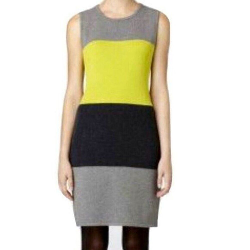 Calvin Klein Cheerful and cute Colorblock Knit Sleeveless Dress L EUC